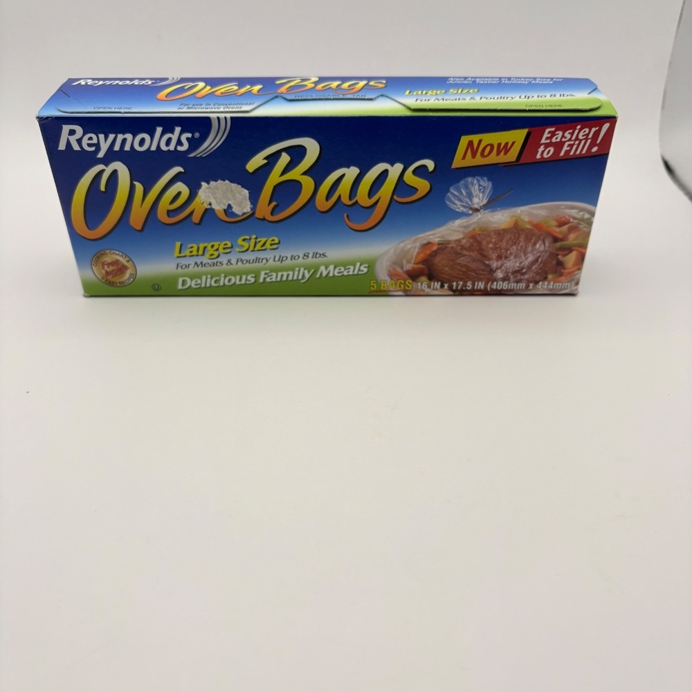 Reynolds Kitchen Large Oven Bags 16" X 17.5" 5 Count Clear Nylon Roasting
